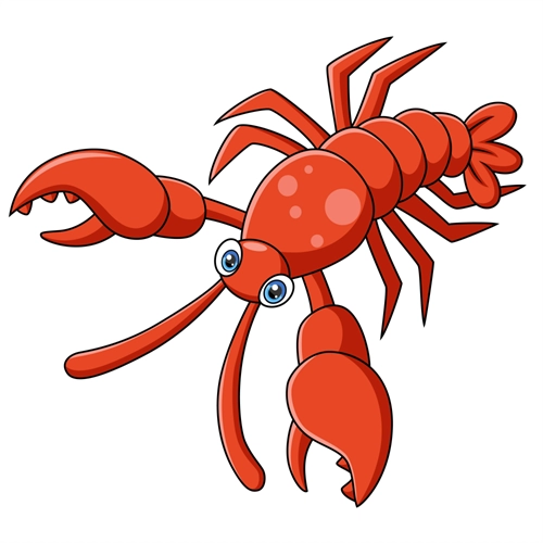 Under the Sea Theme Lobster Transparent Sticker
